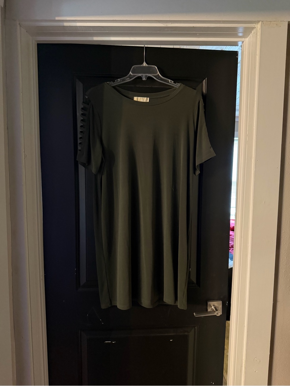 Michael Kors Olive Green Short Sleeve Shift Dress